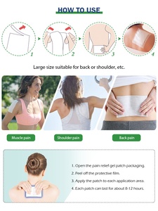 Гелевый пластырь для снятия боли для местного охлаждения, для спазмов мышечных суставов, колено, спины, плечевого локтя (упаковка из 4 пластырей) - Product Image 6