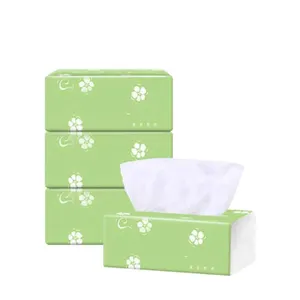 Custom Logo Disposable 2-4 Ply Facial Tissue Paper Pack Simple And Soft Box Design For Home Sports Manufactured In China