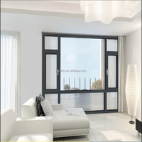 Fenêtres coulissantes en aluminium AAG, norme AS2047, double ou triple vitrage trempé, résistantes aux impacts d'ouragan, en alliage d'aluminium pour balcon