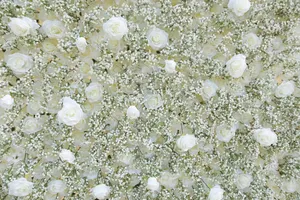 फैक्टरी प्रत्यक्ष बिक्री सस्ते कृत्रिम रेशम फूल दीवार अनुकूलित कई शैलियों कृत्रिम पृष्ठभूमि फूल दीवार
