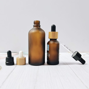 Wholesale <b>Empty</b> Custom Logo Clear Blue Green Black Round Cosmetic Essential Oil Container Glass Dropper <b>Bottle</b> 30 ml Clear - Product Image 6