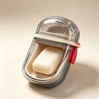 Nouvelle boîte à savon de voyage avec couvercle créatif, drain étanche, boîte de rangement pour savon domestique, boîte à savon pour voyages d'affaires