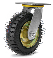 Roues en PU à plat silencieuses et robustes de 6 pouces Roues de chariot à main gonflables en caoutchouc PP de qualité industrielle universelles pour véhicules à plat