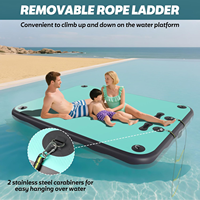 Plateforme flottante gonflable personnalisée en PVC pour yacht, jet ski, ponton, quai, usage hôtelier et de villégiature