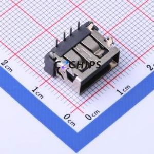 914-421A2021D10200 <b>USB</b> Connector Bent Lead Through Hole Connector Type-<b>A</b> <b>USB</b> <b>2.0</b> Female Right Angle Insert - Product Image 1