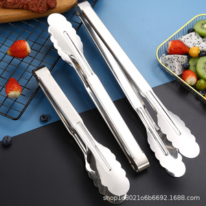 Stainless Steel Food <b>Clips</b> With Red Handle Oven Safe For Kitchen Barbecue Steak Baking - Product Image 4