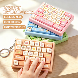 Juguete Antiestrés de Plástico, Llavero con Teclado Mecánico, Colgante para Mochila Escolar, para Niños y Niñas, Presiona las Teclas - Product Image 5