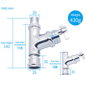 HLK Usine Grossiste Laiton Manuel Temporisé Toilette Vanne De Chasse Chrome Placage Économie D'eau Vanne De Chasse Murale Hôtel - Product Image 6