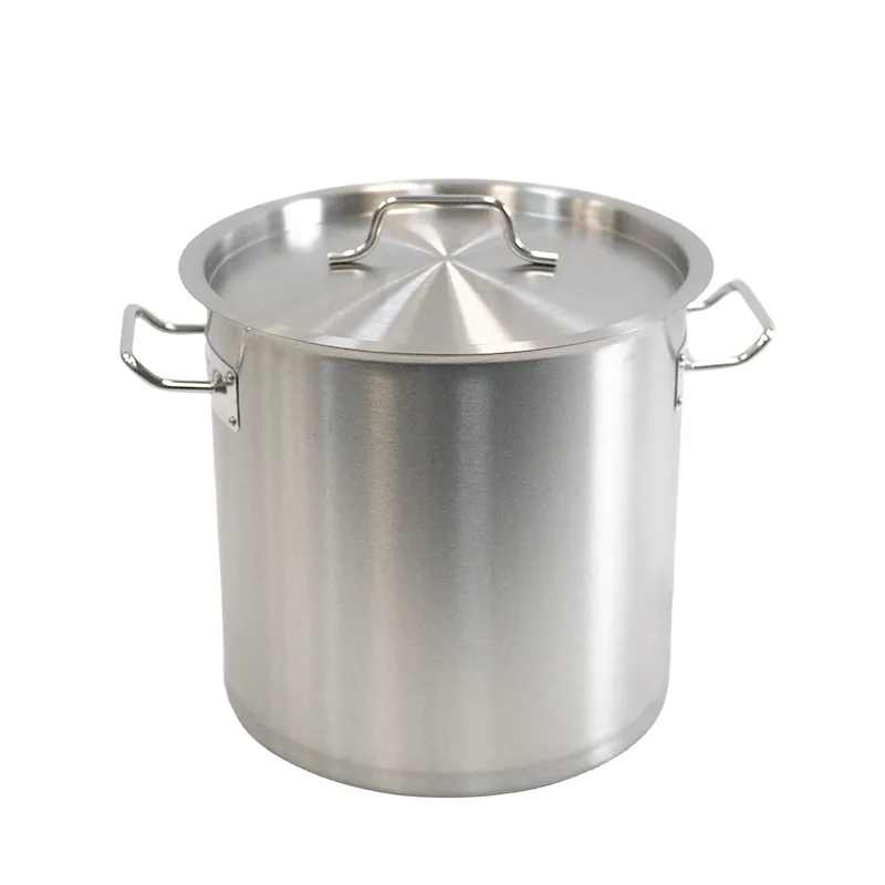 Double Ear With Lid stainless steel multifunctional cooking pot milk pot cookware kitchenware soup pot