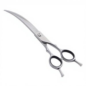 Tijeras Veterinarias de Acero Inoxidable de 7.5 Pulgadas, Ecológicas, Curvas, con Forma de Espina de Pescado/Densas, para Peluquería Canina - Product Image 4