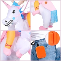 Costume gonflable de licorne pour adulte, costume de mascotte gonflable pour Halloween, cosplay, fêtes d'anniversaire, défilés, carnaval