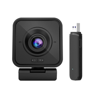 2.4G Kablosuz Web Kamerası 1080P, Tak ve Çalıştır USB Bilgisayar Kamerası, Mikrofonlu, Şarj Edilebilir Pilli Dizüstü Bilgisayar Kamerası, Ev Ofis İçin