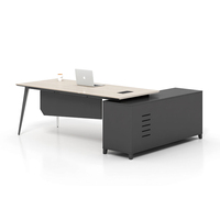 Vente en gros d'usine de mobilier de bureau moderne chinois bureau en bois de luxe BOSS Manager CEO Executive Table de bureau