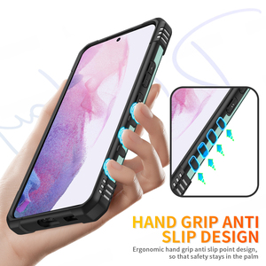 Funda magnética 3 en 1 de metal para PC con anillo para Samsung Galaxy S22 <span class=keywords><strong>S21</strong></span> S20 <span class=keywords><strong>FE</strong></span>, carcasa sólida a prueba de golpes para teléfono. - Product Image 5
