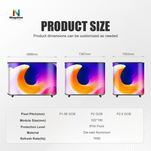 منصة دي جي منحنية 1052×600×1136 مم، طاولة دي جي عالية الدقة P2 GOB للحانات والعروض المسرحية - Product Image 2