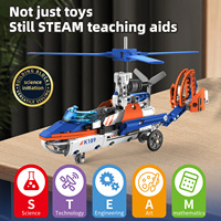 Ensemble de jouets de construction en plastique ABS en forme d'avion 5 en 1, programmable, multi-formes, jouet STEM à télécommande, cadeau