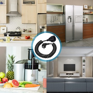 Câble spiralé de protection Linsheng extensible de 0,6 <span class=keywords><strong>m</strong></span> à 2 <span class=keywords><strong>m</strong></span> max IP20 3 x 1,0 mm Câble d'extension avec prise et raccord - Product Image 6