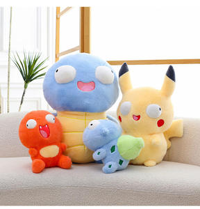 Peluche Collezionabili di Charmander, Squirtle e Pikachu, Giocattoli Morbidi di Cartoni Animati - Product Image 2