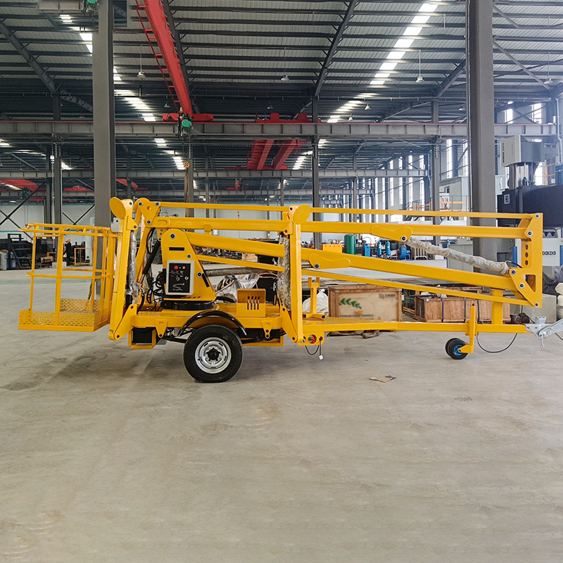TDER Trailer Mounted Folding Arm Boom Lift - 14M Height
