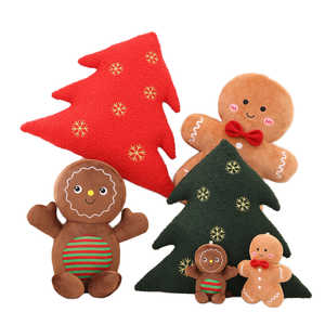 Cuscino a Forma di Omino di Pan di Zenzero Natalizio, Decorazione per Albero di Natale, Imbottito in Cotone PP, Regalo Festivo per Bambini, Uomini e Donne - Product Image 1