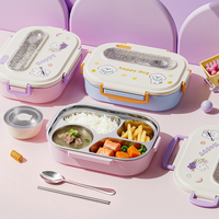 Cartoon konijn hondvormige roestvrijstalen voedseldoos Bento Box voedselopslagcontainer lunchboxen