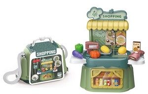 Mini <span class=keywords><strong>tienda</strong></span> de compras 3 en 1 para niños, nuevos productos, 24 Uds., juego de juguetes para jugar a las casitas con bolsa portátil para regalo de cumpleaños para niños - Product Image 3