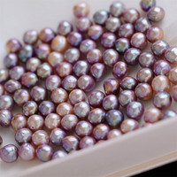 Perles d'eau douce Zhuji Edison baroques naturelles violettes froissées, perles en vrac de 8-9 mm, qualité A, pour la fabrication de bijoux