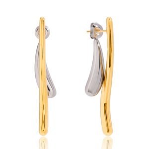 <b>Stud</b> <b>Earrings</b> Geometric Line Design Stainless Steel <b>Earrings</b> For Gift Jewelry - Product Image 5