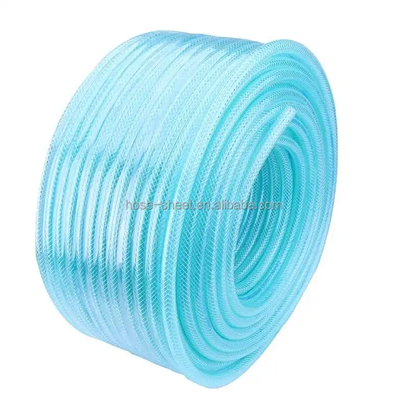 透明色3/4 "1" PVC繊維編組強化水ホースプラスチックチューブ、高いコストパフォーマンス