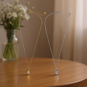 Collana con Ciondolo a F in Oro e Argento, Acciaio 45436, Gioielli alla Moda - Product Image 3