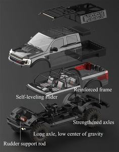 سيارة تحكم عن بعد جديدة CrossRC Emo XX2 XXL2 بمقياس 1/5، شاحنة بيك آب كبيرة للطرق الوعرة، نموذج سيارة وحش ديناصور كبير جاهز للتشغيل - Product Image 4