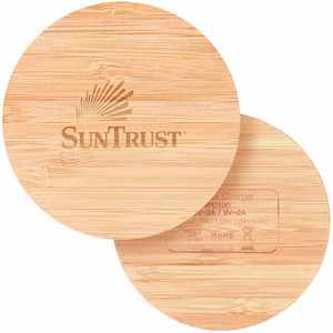 Eco-friendly Slim Bamboo Wood Wireless Charger Fast 5W 10W 15W Charging Custom Logo UV Printed - Product Image 2