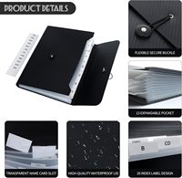 Organizador de Documentos, Carpeta Escolar, Carpeta de Oficina, Carpeta Expandible, Bolsa Organizadora de Archivos Expandible, 13 Bolsillos, Impermeable, A4