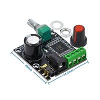 Carte d'amplificateur de puissance numérique pur haute définition double canal PAM8610 12V 15W*2 avec AUX pour amplification audio