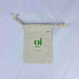 โปรโมชั่นขายส่ง: กระเป๋าผ้าฝ้ายออร์แกนิค 100% แบบเรียบง่ายพร้อมเชือกผูก รับสั่งทำตามแบบ - Product Image 4