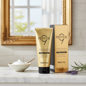 ครีมล้างหน้า FARMSTAY PEPTIDE9 SUPER VITALIZING CLEANSING CREAM สูตรต่อต้านริ้วรอยจากเกาหลี บำรุงผิว ชุ่มชื้น ปลอบประโลมผิว 180 มล. - Product Image 3