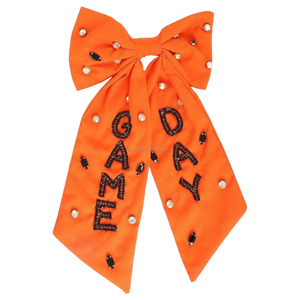 Top vente Gameday thème perlé pince à cheveux pour filles et femmes nouveau Design métal cheveux accessoire meilleure qualité tissu en gros - Product Image 3