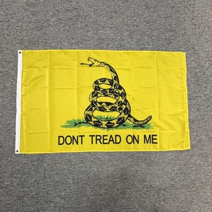 Рекламный парадный продукт для чаепития 3x5 футов, не наступите на меня, флаг Gadsden с логотипом, индивидуальный принт для командной активности, водонепроницаемый - Product Image 3