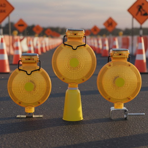 أضواء تحذير مرورية مثلثة الشكل تعمل بالطاقة الشمسية LED لسلامة الطرق <span class=keywords><strong>2026</strong></span> - Product Image 1