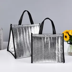 Promotion Aluminum Foil Insulated Bag Food Keep Warm Self- Adhesive Thermal Insulated Aluminum Cooler Bag