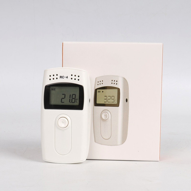 High Precision LCD Data Logger RC-4 Digital Temperature Humidity Recorder Internal Sensor PDF Report for Cold Chain