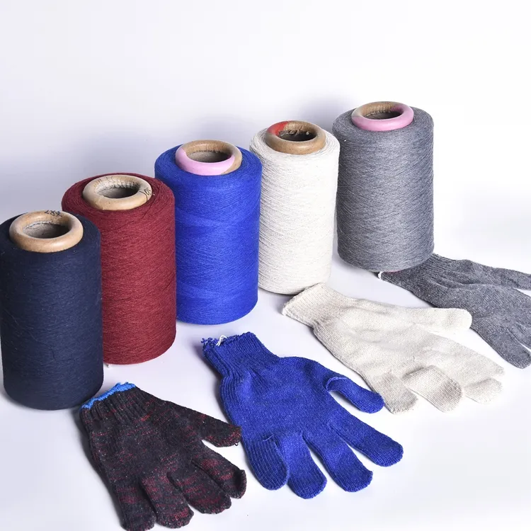 Tshirt Recycled Cotton Yarn Soft Polyester Yarn gloves Knitting 200G 100% Acrylic Yarn For Weaving