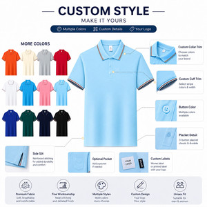 Chemise unisexe formelle en coton peigné de haute qualité 180g, tricotée à carreaux, col à revers, manches courtes, grandes tailles S-8XL - Product Image 5