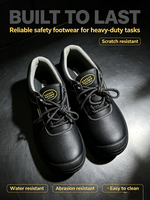 Zapatos de Seguridad para Hombre, Parte Superior de Cuero, Antideslizantes, con Puntera de Acero, Botas de Trabajo Seguras para la Construcción