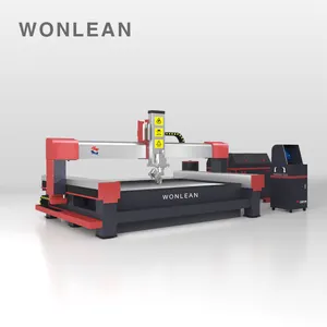 WONLEAN 5แกน Cnc ควอตซ์เครื่องตัดวอเตอร์เจ็ทวอเตอร์เจ็ท4020