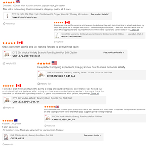 가정용 스테인리스 스틸 팟 알코올 증류기 문샤인 구리 버블 플레이트 (50L/100L/150L) - DYE - Product Image 4