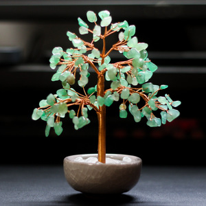 Crystal Tree Yellow Citrine Wire <b>Wrapped</b> Miniature Home Office Desk Decoration Ornament - Product Image 3