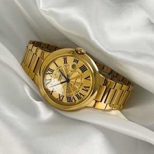 Reloj Mecánico Automático de Lujo para Hombre, Esfera Redonda de 38 mm, Números Romanos, Visualización de Fecha, Cristal de Zafiro, Cierre Plegable - Product Image 3