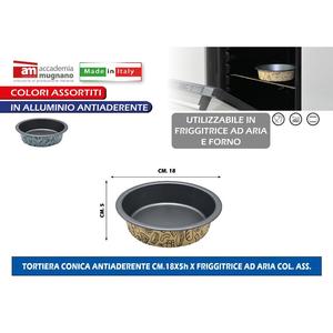 Teglia Conica Antiaderente 18X5H cm per Friggitrice ad Aria, Piatti da Forno e Teglie - Product Image 1