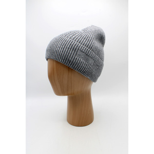 Custom Logo Beanie 16611a Grey Stretch Knit <b>Pom</b>-<b>Pom</b> <b>Hat</b> <b>For</b> Winter Sports And Corporate Team Promotion - Product Image 2